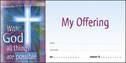 Offering Envelope - General - With God All Things Are Possible by Warner Press