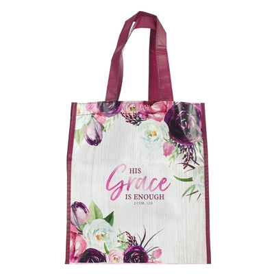 Tote Non Woven His Grace Is Enough - 2 Cor 12:9 by Christian Art Gifts