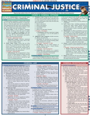 Criminal Justice: Quickstudy Laminated Reference Guide by Pittaro, Michael
