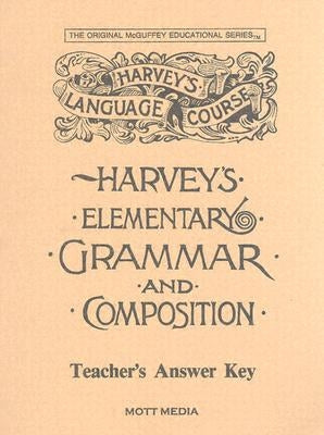 Harveys Elementary Grammar Key by Wiggin, Eric E.