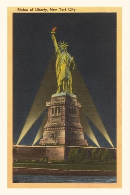 Vintage Journal Night, Statue of Liberty, New York City by Found Image Press