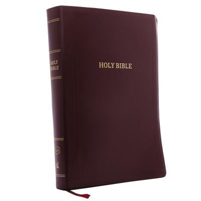 KJV, Reference Bible, Super Giant Print, Leather-Look, Burgundy, Indexed, Red Letter Edition by Thomas Nelson