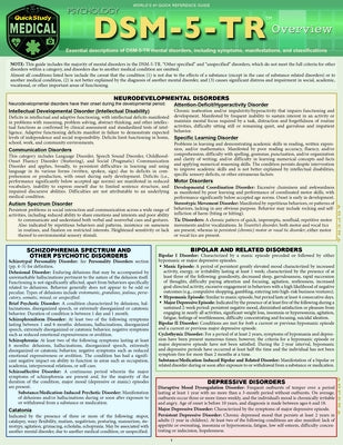 Dsm-5-Tr Overview: A Quickstudy Laminated Reference Guide by Bernstein, Rona