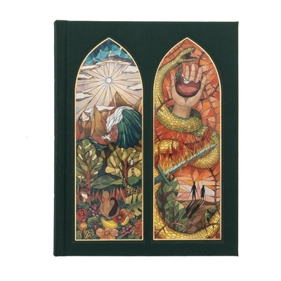 CSB Notetaking Bible, Stained Glass Edition, Emerald Cloth-Over-Board by Csb Bibles by Holman