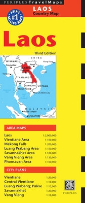 Laos Travel Map Third Edition by Periplus Editions