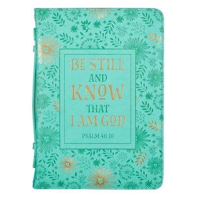 Bible Cover Large Turquoise Be Still and Know Psalm 46:10 by 