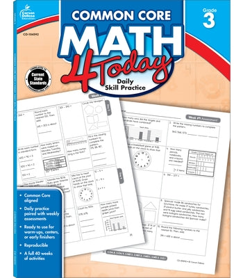 Common Core Math 4 Today, Grade 3: Daily Skill Practice by McCarthy, Erin