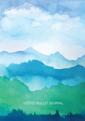 Watercolor Blue & Green Hills - Dotted Bullet Journal: Medium A5 - 5.83X8.27 by Blank Classic