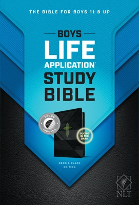 NLT Boys Life Application Study Bible, Tutone (Leatherlike, Neon/Black, Indexed) by Tyndale