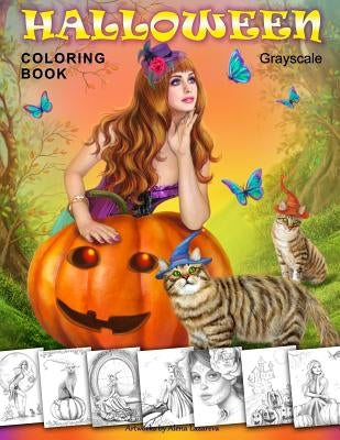 Halloween Coloring Book. Grayscale: Coloring Book for Adults by Lazareva, Alena