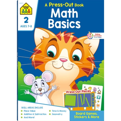 School Zone Math Basics Grade 2 Press-Out Workbook by Zone, School