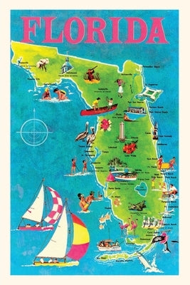 Vintage Journal Map of Florida by Found Image Press