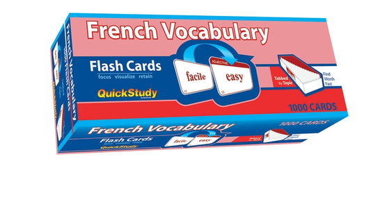French Vocabulary Flash Cards - 1000 Cards: A Quickstudy Reference Tool by Arnet, Liliane