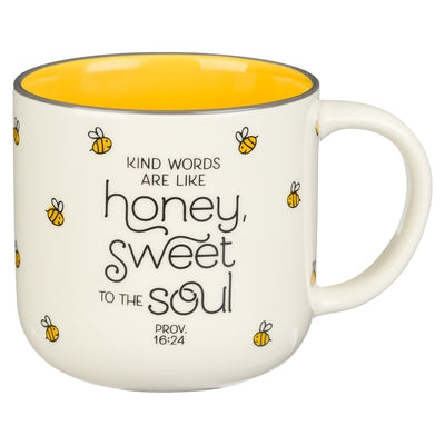 Christian Art Gifts Ceramic Coffee & Tea Mug: Kind Words - Proverbs 16:24 Inspirational Bible Verse, Yellow, 12 Oz. by Christian Art Gifts