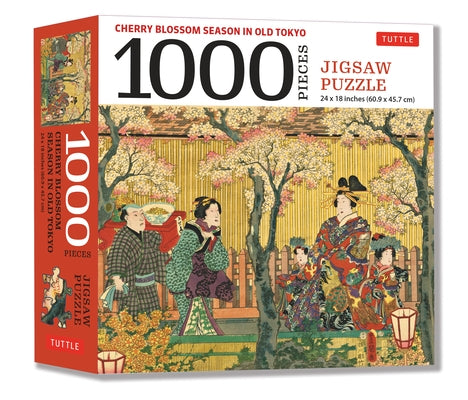 Cherry Blossom Season in Old Tokyo- 1000 Piece Jigsaw Puzzle: Woodblock Print by Utagawa Kunisada (Finished Size 24 in X 18 In) by Tuttle Publishing