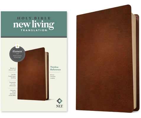 NLT Thinline Reference Bible, Filament Enabled Edition (Red Letter, Genuine Leather, Brown) by Tyndale