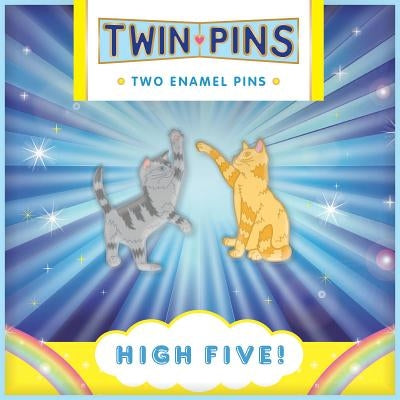High Five Twin Pins: Two Enamel Pins (Cat Pins, Cat Decorations, Cat Gifts for Cat Lovers, Cat Accessories) by Chronicle Books