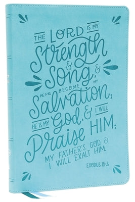 Nkjv, Thinline Bible, Verse Art Cover Collection, Leathersoft, Teal, Red Letter, Comfort Print: Holy Bible, New King James Version by Thomas Nelson