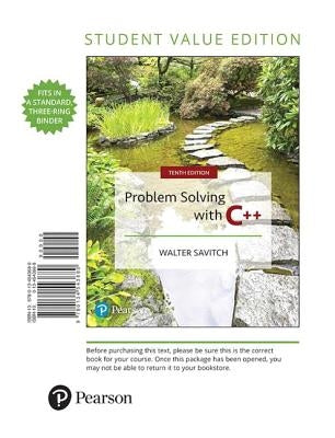 Problem Solving with C++ by Savitch, Walter