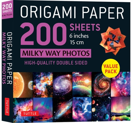 Origami Paper 200 Sheets Milky Way Photos 6 (15 CM): Tuttle Origami Paper: Double Sided Origami Sheets Printed with 12 Different Photographs (Includes by Tuttle Publishing