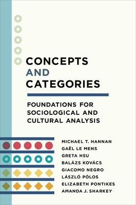 Concepts and Categories: Foundations for Sociological and Cultural Analysis by Hannan, Michael T.