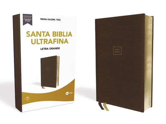 Reina Valera 1960 Santa Biblia Ultrafina Letra Grande, Leathersoft, Café, Interior a DOS Colores by Vida