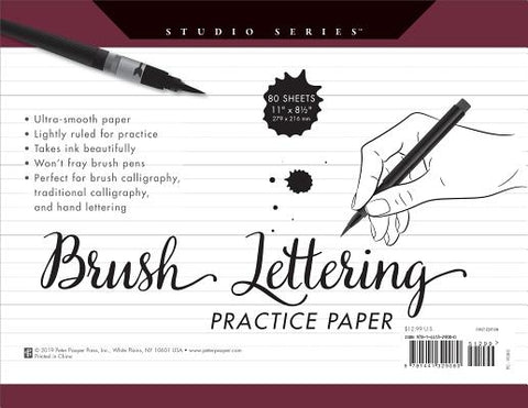 Brush Lettering Practice Pad by Peter Pauper Press, Inc