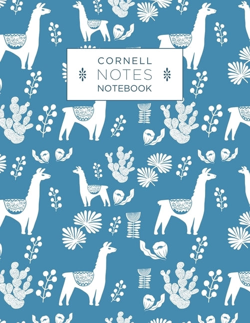 Cornell Method Notebook: Perfect for studying, notetaking, college work: Llama pattern cover by Qualifax Supplies