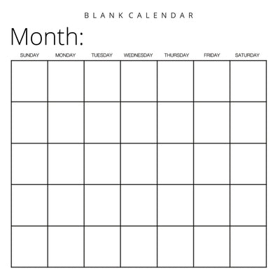 Blank Calendar: White Background, Undated Planner for Organizing, Tasks, Goals, Scheduling, DIY Calendar Book by Llama Bird Press