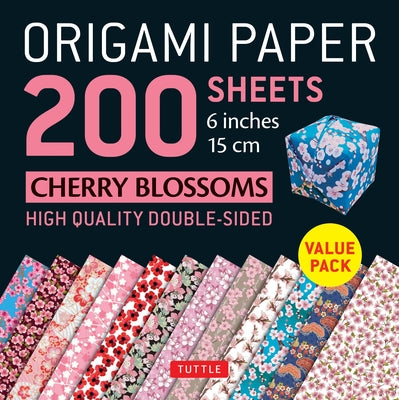 Origami Paper 200 Sheets Cherry Blossoms 6 (15 CM): Tuttle Origami Paper: Double Sided Origami Sheets Printed with 12 Different Designs (Instructions by Tuttle Publishing