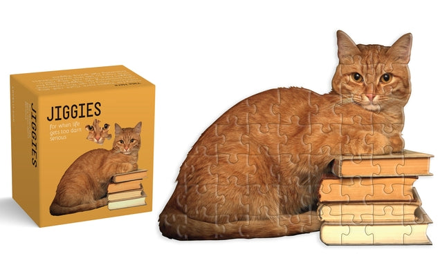 Cat Reader Jiggie Puzzle: Die-Cut 81-Piece Jigsaw by Gibbs Smith
