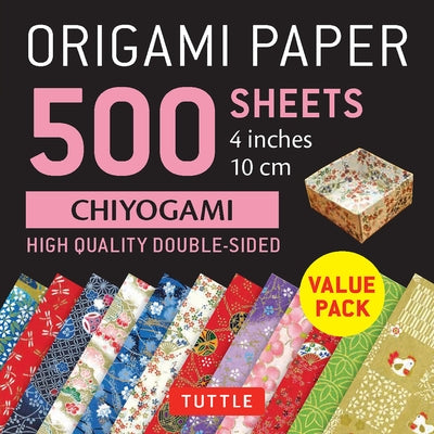 Origami Paper 500 Sheets Chiyogami Patterns 4 (10 CM): Tuttle Origami Paper: Double-Sided Origami Sheets Printed with 12 Different Illustrated Pattern by Tuttle Publishing