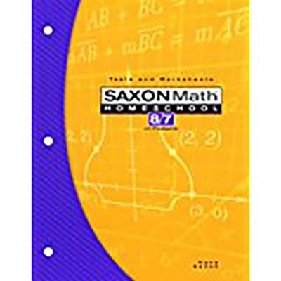 Saxon Math Homeschool 8/7 Tests and Worksheets by Hake