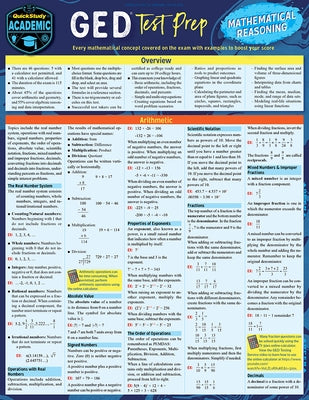 GED Test Prep - Mathematical Reasoning: A Quickstudy Laminated Reference Guide by Reiss, Stephen