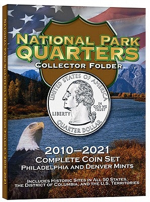 National Park Quarters Collector Folder: 2010-2021 Complete Coin Set, Philadelphia and Denver Mints by Whitman Publishing