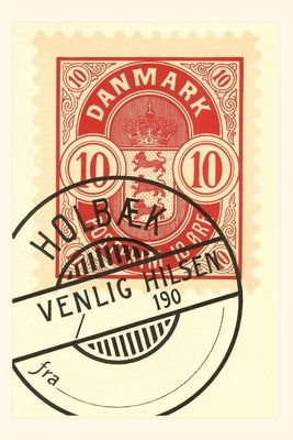 Vintage Journal Cancelled Danish Stamp by Found Image Press