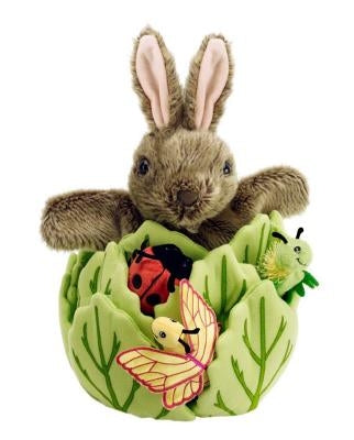 Hide-Away Puppets Rabbit in Lettuce by The Puppet Company Ltd