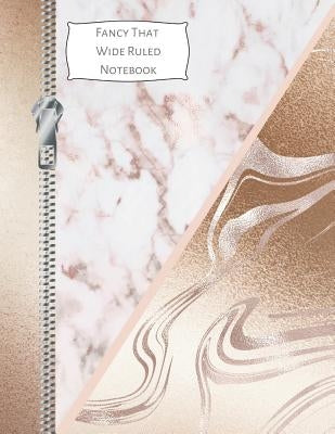 Fancy That Wide Ruled Notebook: Pink & Gold Marble Composition Writing Notebook by Scribblers, Krazed