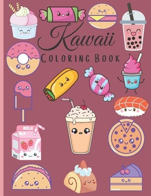 Kawaii Coloring Book: Cute kawaii coloring book to enjoy by Smiley, Riya