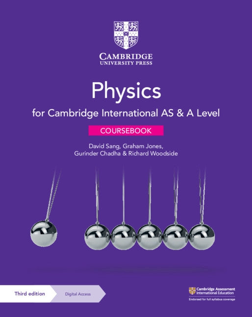 Cambridge International as & a Level Physics Coursebook with Digital Access (2 Years) 3ed by Sang, David