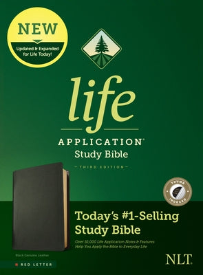 NLT Life Application Study Bible, Third Edition (Red Letter, Genuine Leather, Black, Indexed) by Tyndale