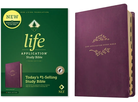 NLT Life Application Study Bible, Third Edition (Red Letter, Leatherlike, Purple, Indexed) by Tyndale