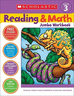 Reading & Math Jumbo Workbook: Grade 3 by Cooper, Terry