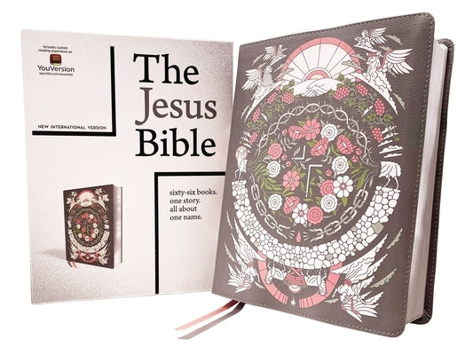 The Jesus Bible Artist Edition, Niv, Leathersoft, Gray Floral, Comfort Print by Passion Publishing