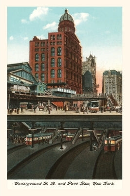 Vintage Journal Underground Railway and Park Row, New York City by Found Image Press