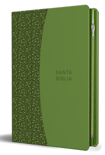 Biblia Reina Valera 1960 Tamaño Grande, Letra Grande Piel Verde Con Cremallera / Spanish Holy Bible Rvr 1960. Large Size, Large Print Green Leather wi by Reina Valera Revisada 1960