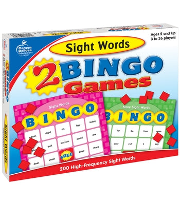 Sight Words: 2 Bingo Games [With 2-Sided Game Cards, Calling Cards and Tokens and Answer Mat] by Carson Dellosa Education