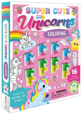 Super Cute Unicorns Coloring Set: With 16 Stackable Crayons by Igloobooks