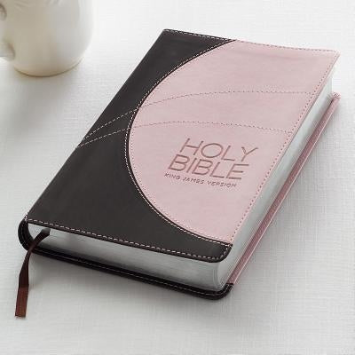 KJV Standard Size Lux-Leather Pink/Brown by 