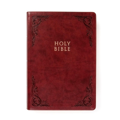 KJV Super Giant Print Reference Bible, Burgundy Leathertouch, Indexed by Holman Bible Staff